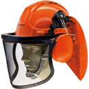 Casca de protectie cu antifoane si viziera